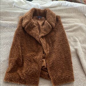Pilcro Tan Faux Fur Vest